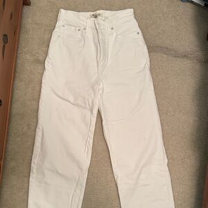 Madewell Women's Straight Leg White Jeans